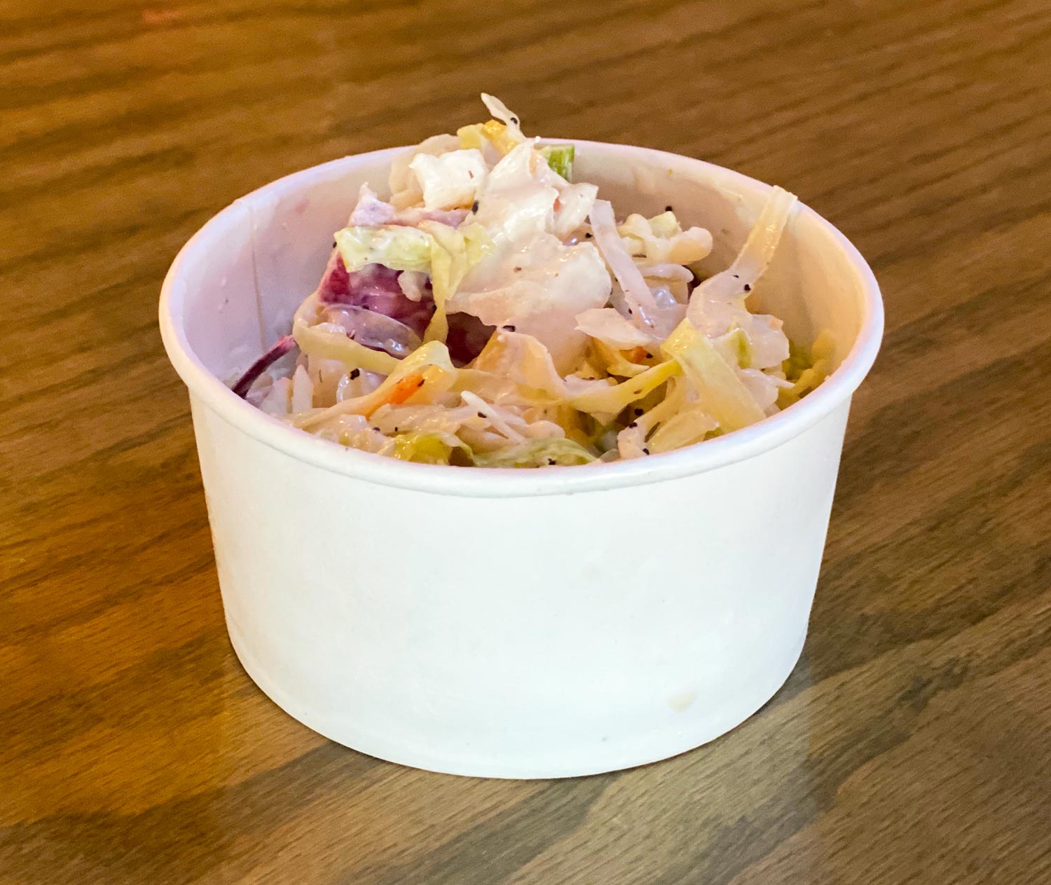 A side order of cole slaw at Old 300 BBQ