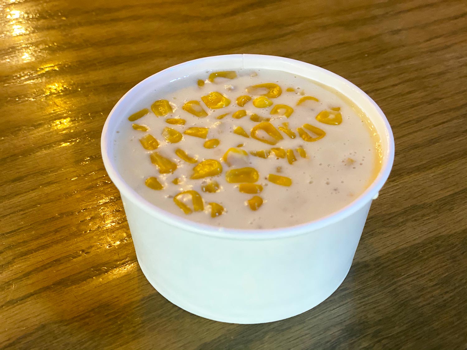 A side order of creamed corn at Old 300 BBQ